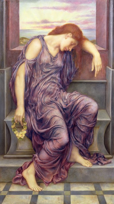 油絵 Evelyn de Morgan_ 夜と眠り ma1698-